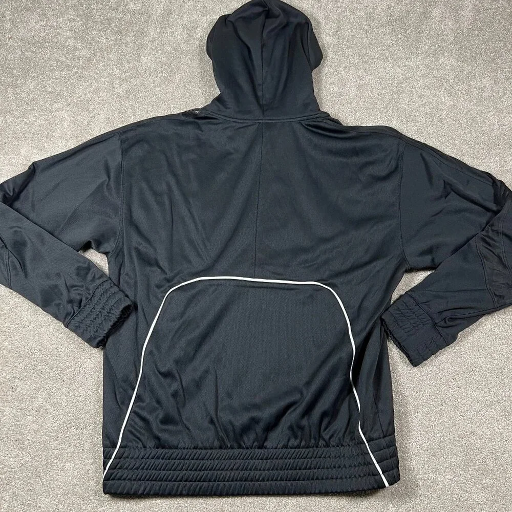 Adidas Mens Medium Black Kansas Jayhawks Logo‎ Long Sleeve Pullover Hoodie NWT